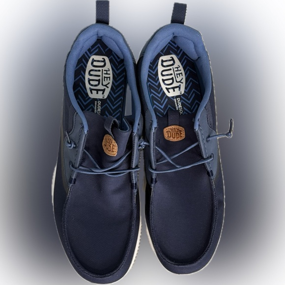 Hey Dude Navy and White Shoes men’s 14 Wally Drift Mesh - Picture 4 of 7